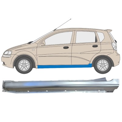 Kynnyspelti varten Chevrolet Aveo 2003-2006 / Vasen / HATCHBACK 14538