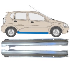 Kynnyspelti varten Chevrolet Aveo 2003-2006 / Vasen+Oikea / HATCHBACK / Sarja 14539