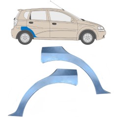 Takalokasuoja korjaussarja varten Chevrolet Aveo 2003-2006 / Vasen+Oikea / HATCHBACK / Sarja 6433