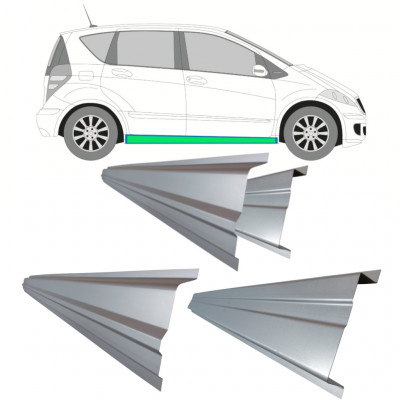 Sisäinen ja ulkoinen kynnyksen korjauspaneeli varten Mercedes A-class 2004-2012 / Vasen = Oikea (symmetrinen) 11156