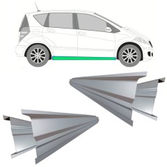 Sisäinen ja ulkoinen kynnyksen korjauspaneeli varten Mercedes A-Class W169 2004-2012 / Vasen+Oikea / Sarja 11157