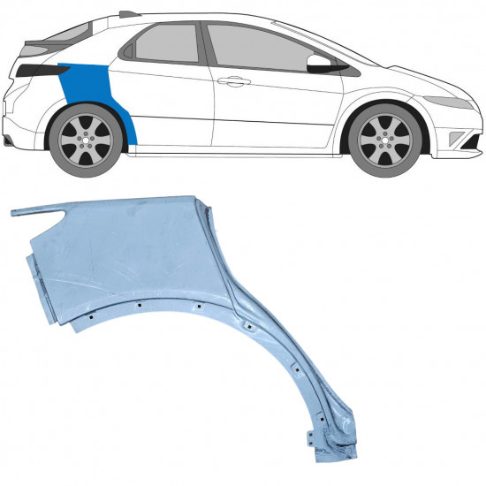 Takalokasuoja korjaussarja varten Honda Civic 2005-2011 / Oikea 6634
