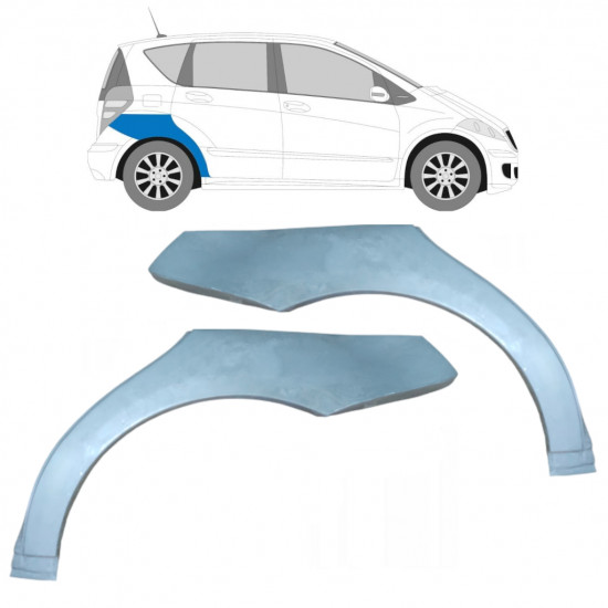 Takalokasuoja korjaussarja varten Mercedes A-class 2004-2012 / Vasen+Oikea / Sarja 9265