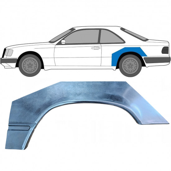 Takalokasuoja korjaussarja varten Mercedes W124 1984-1997 / Vasen / COUPE 5391