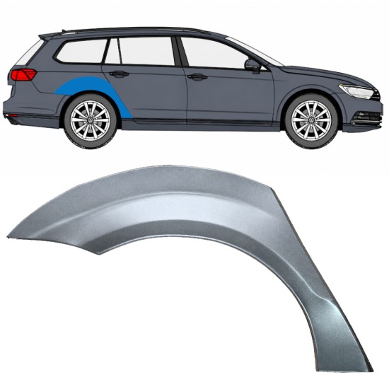 Takalokasuoja korjaussarja varten Volkswagen Passat B7 2010-2015 / Oikea / COMBI 16972