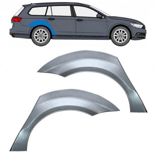 Takalokasuoja korjaussarja varten Volkswagen Passat B7 2010-2015 / Vasen+Oikea / COMBI / Sarja 16974