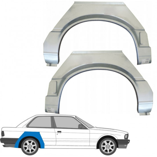 Takalokasuoja korjaussarja varten BMW 3 E30 1987-1994 / Vasen+Oikea / Sarja 6383