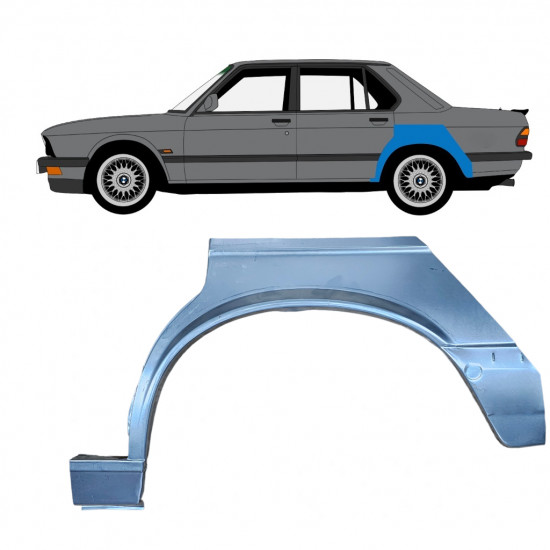 Takalokasuoja korjaussarja varten BMW 5 E28 1981-1987 / Vasen 7623
