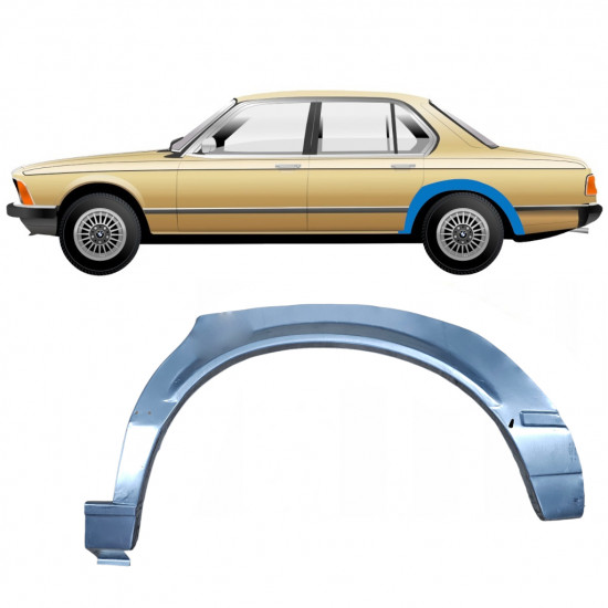 Takalokasuoja korjaussarja varten BMW 7 E23 1976-1986 / Vasen 7628