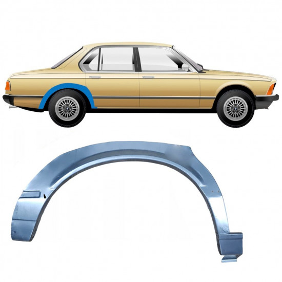 Takalokasuoja korjaussarja varten BMW 7 E23 1976-1986 / Oikea 7627