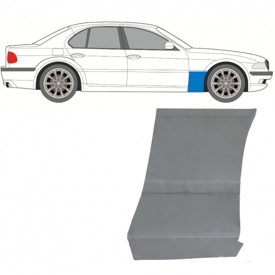 Etulokasuojan korjauspelti varten BMW 7 E38 1994-2001 / Oikea 11785