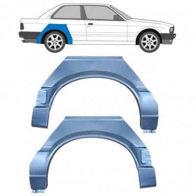 Takalokasuoja korjaussarja varten BMW 3 E30 1987-1994 / Vasen+Oikea / Sarja 6383