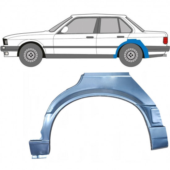 Takalokasuoja korjaussarja varten BMW 3 E30 1987-1994 / Vasen 7810