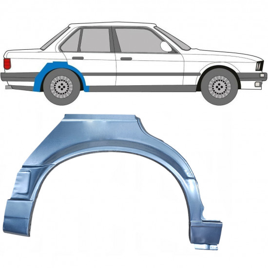 Takalokasuoja korjaussarja varten BMW 3 E30 1987-1994 / Oikea 7809