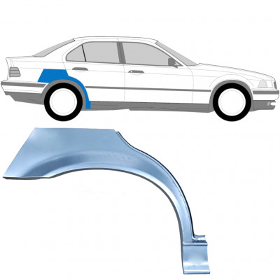 Takalokasuoja korjaussarja varten BMW 3 E36 1990-2000  / Oikea / SEDAN 6394