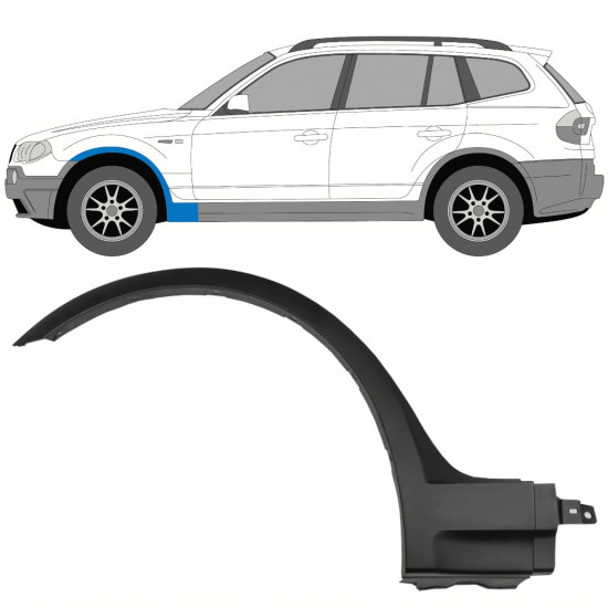 Lokasuojan muovikaaret varten BMW X3 2003-2010 / Vasen 8342