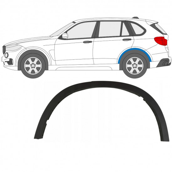 Takalokasuojan sivulista varten BMW X5 2013-2019 / Vasen 7655