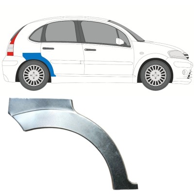 Takalokasuoja korjaussarja varten Citroen C3 2002-2010 / Oikea 14767