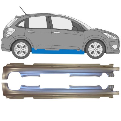 Kynnyspelti varten Citroen C3 2009-2016 / Vasen+Oikea / Sarja 14637