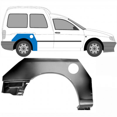 Takalokasuoja korjaussarja varten VW Caddy Seat Inca 1995-2004 / Oikea 6186