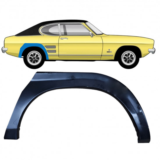 Takalokasuoja korjaussarja varten Ford Capri 1968-1974 / Oikea 11000