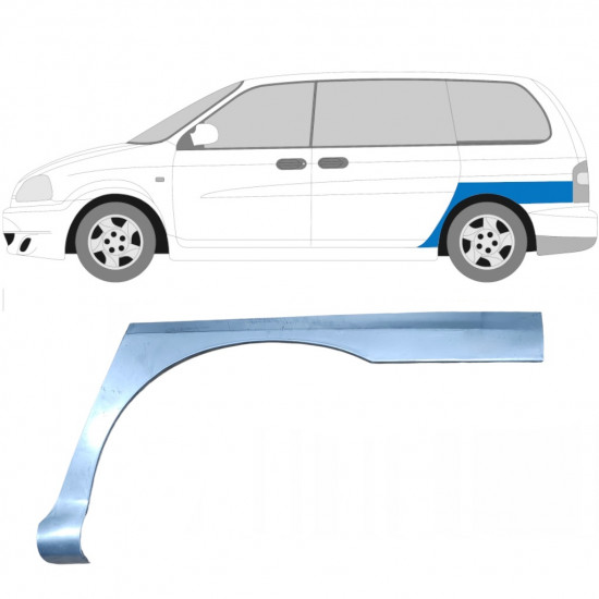 Takalokasuoja korjaussarja varten Kia Carnival 1998-2006 / Vasen 6670