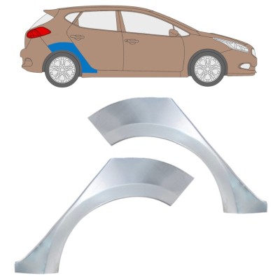 Takalokasuoja korjaussarja varten Kia Ceed 2012-2018 / Vasen+Oikea / Sarja 16336