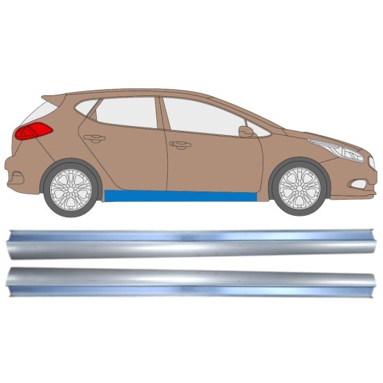 Kynnyspelti korjauspaneeli varten Kia Ceed 2012-2018 / Vasen+Oikea / Sarja 14870