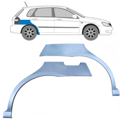 Takalokasuoja korjaussarja varten Kia Cerato 2004-2008 / Vasen+Oikea / Sarja 10690