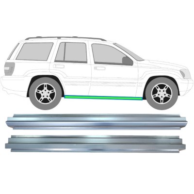 Sisäinen ja ulkoinen kynnyksen korjauspaneeli varten Jeep Grand Cherokee 1998-2005 / Vasen = Oikea (symmetrinen) / Sarja 17005