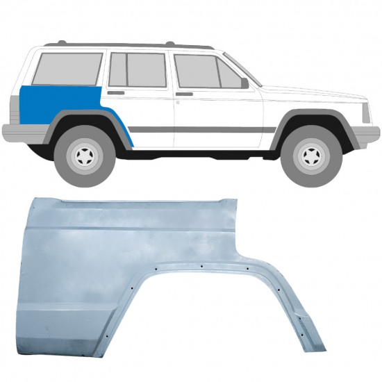 Takalokasuoja korjaussarja varten Jeep Cherokee XJ 1984-2001 / Oikea 5255