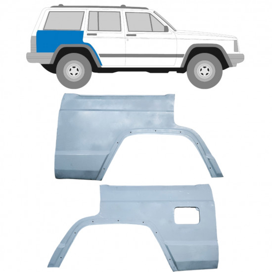 Takalokasuoja korjaussarja varten Jeep Cherokee XJ 1984-2001 / Vasen+Oikea / Sarja 10442