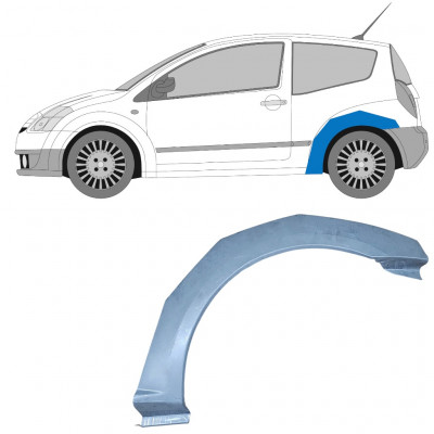 Takalokasuoja korjaussarja varten Citroen C2 2003-2009 / Vasen 11384