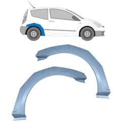 Takalokasuoja korjaussarja varten Citroen C2 2003-2009 / Vasen+Oikea / Sarja 11385