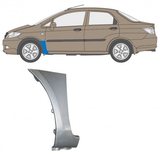 Etulokasuojan korjauspelti varten Honda City 2002-2008 / Vasen 7674