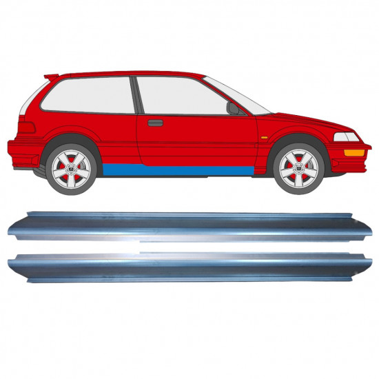 Kynnyspelti korjauspaneeli varten Honda Civic 1987-1991 / Vasen+Oikea / Sarja 10331