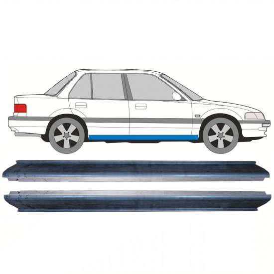 Kynnyspelti korjauspaneeli varten Honda Civic 1987-1991 / Vasen = Oikea (symmetrinen) / Sarja 10327