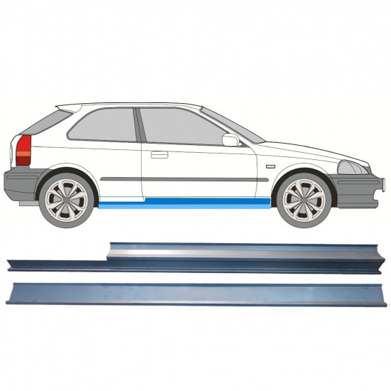 Kynnyspelti korjauspaneeli varten Honda Civic 1995-2001 / Oikea / Sarja 10329