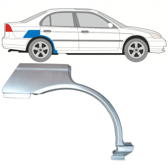 Takalokasuoja korjaussarja varten Honda Civic 2001-2003 / Oikea 11525