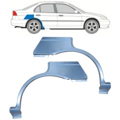 Takalokasuoja korjaussarja varten Honda Civic 2001-2005 / Vasen+Oikea / Sarja 11527