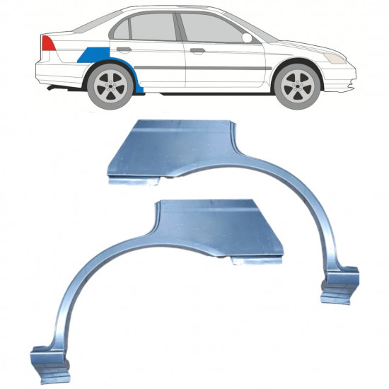 Takalokasuoja korjaussarja varten Honda Civic 2001-2003 /  11527