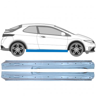 Kynnyspelti korjauspaneeli varten Honda Civic 2005-2011 / Vasen+Oikea / Sarja 10093