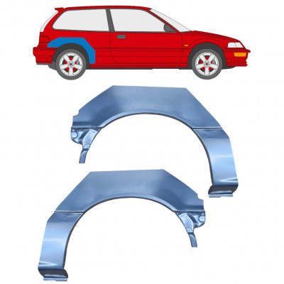 Takalokasuoja korjaussarja varten Honda Civic 1987-1991 / Vasen+Oikea / Sarja 10612