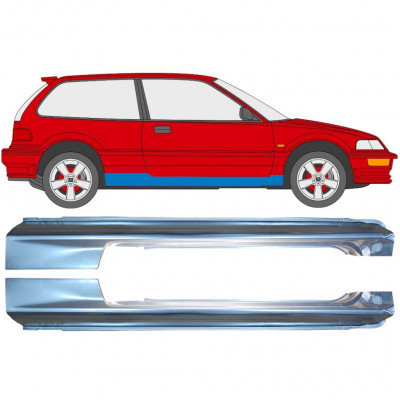 Kynnyspelti varten Honda Civic 1987-1991 / Vasen+Oikea / Sarja 9537