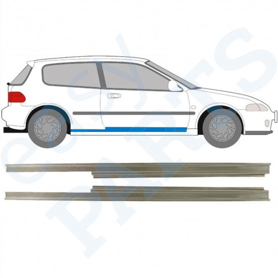 Kynnyspelti korjauspaneeli varten Honda Civic 1991-1995 / Vasen+Oikea / Sarja 10692