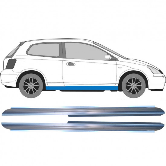 Kynnyspelti korjauspaneeli varten Honda Civic 2001-2005 / Vasen+Oikea / Sarja 10623