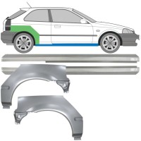 Kynnyspelti + takalokasuojan korjaussarja varten Honda Civic EJ EK 1995-2001 / Vasen+Oikea / Sarja 10664