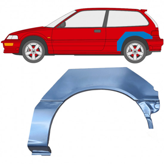 Takalokasuoja korjaussarja varten Honda Civic 1987-1991 / Vasen 6631