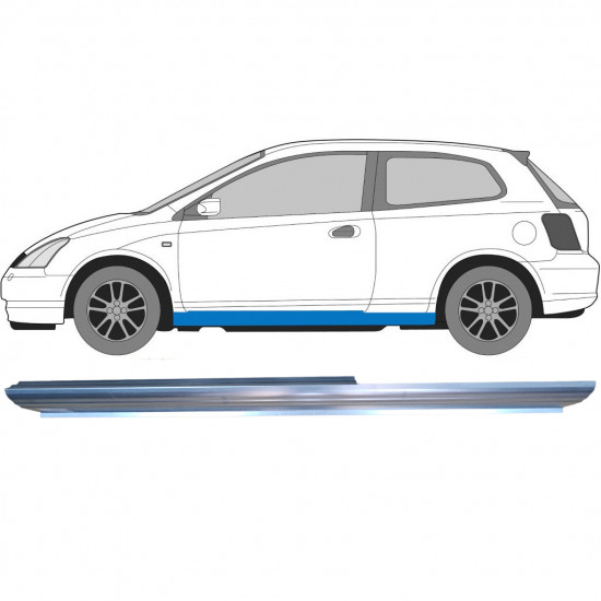Kynnyspelti korjauspaneeli varten Honda Civic 2001-2005 / Vasen 6647