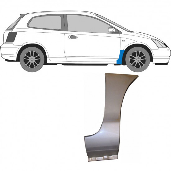 Etulokasuojan korjauspelti varten Honda Civic 2001-2005 / Oikea 6728